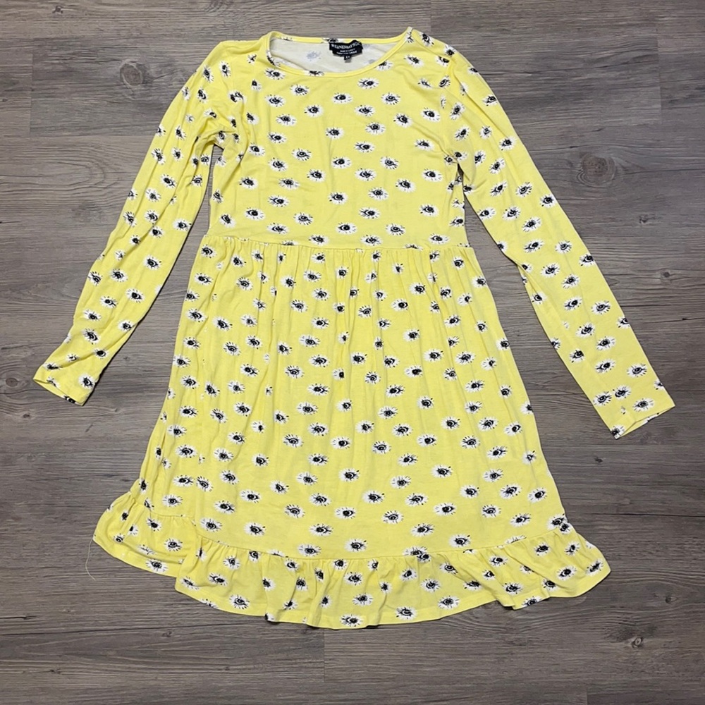 Beautiful yellow babydoll summer dress (x-small)